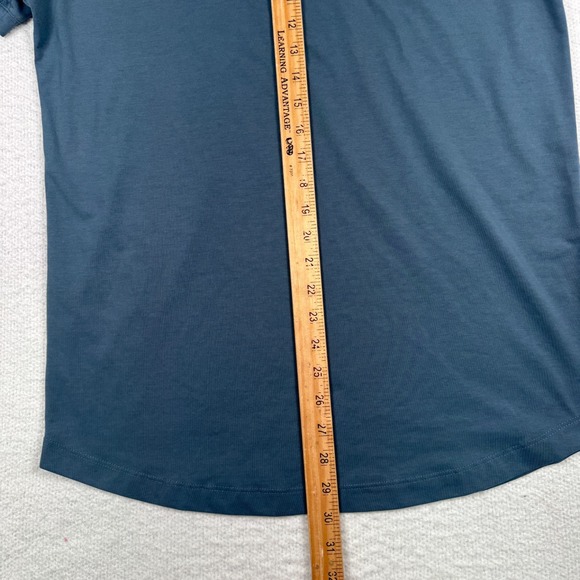 Cuts Polo Shirt Mens Large Stretch Curved Hem Short Sleeve Casual Golf Blue - Picture 6 of 6